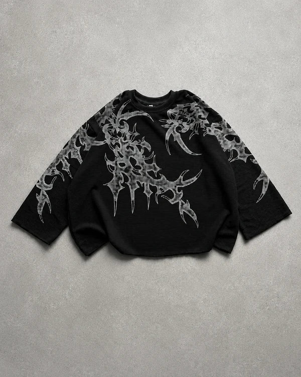GRAPHIC WAFFLE TEE (BOXY FIT)